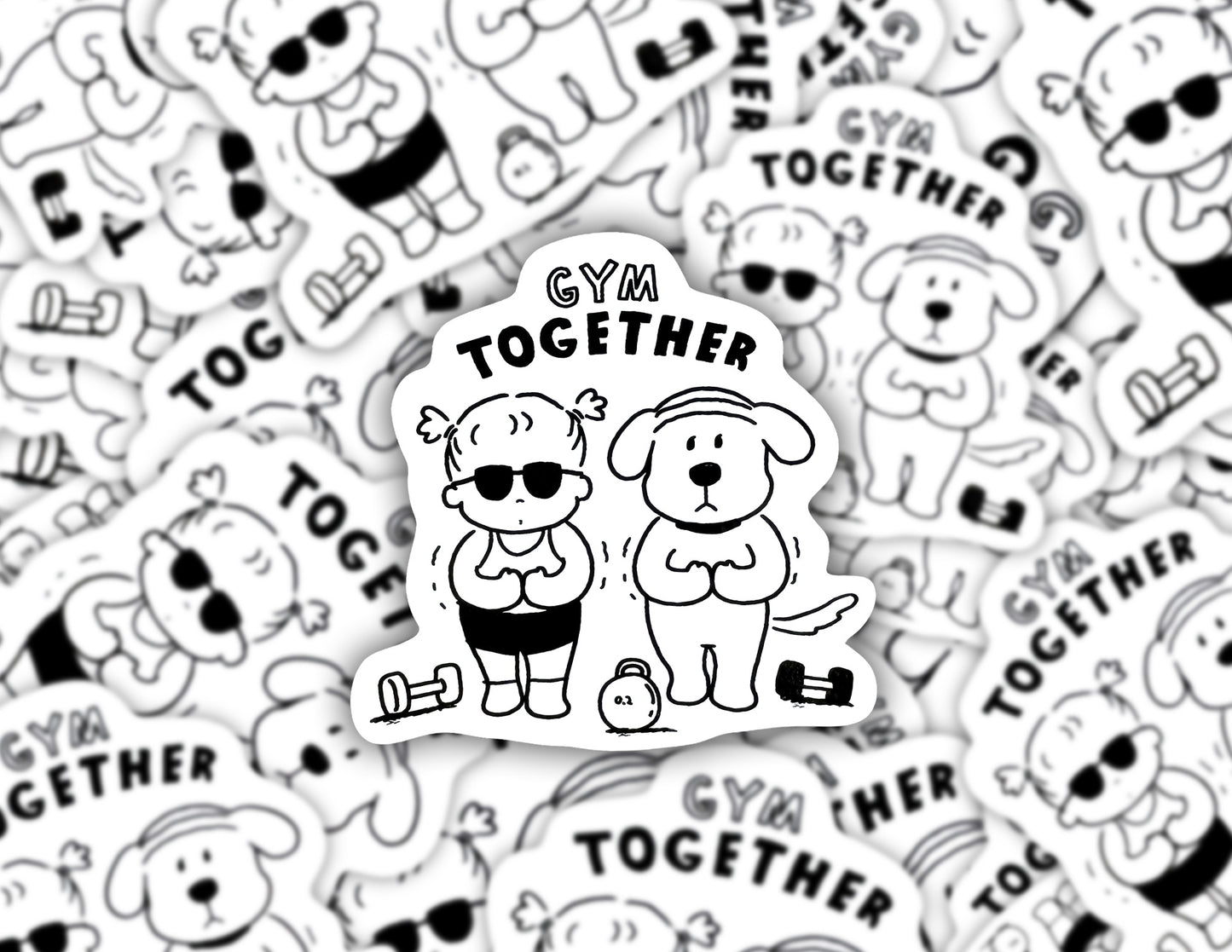 GYM TOGETHER マッスルポーズステッカー